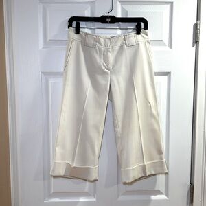 True Meaning Ivory with Brown Stitching Short Very Soft Pant
